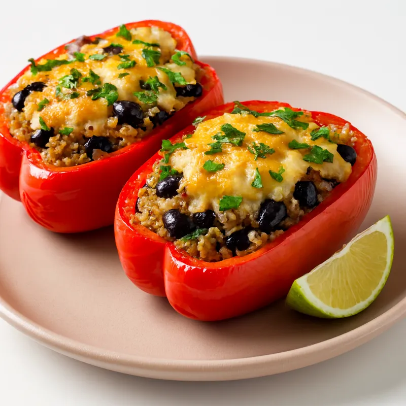 Stuffed Bell Peppers with Quinoa and Black Beans