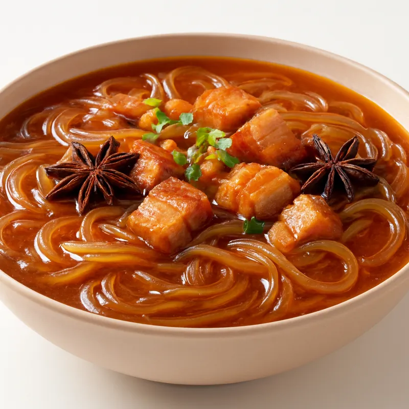 Pork and Sweet Potato Noodle Stew